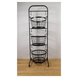 3-Tier Wire Basket with Removable Tilted Baskets