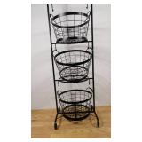 3-Tier Wire Basket with Removable Tilted Baskets