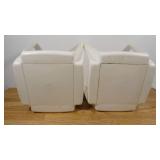 Set of 2 Plastic Patio End Tables/ Foot Stools