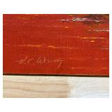 Signed Vibrant Colors Oil Painting H.C. Wong