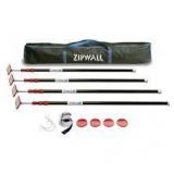 ZipWall ZP4 Contains 4 10 ft. Steel Spring Loaded Poles 4-Heads, 4-Plates, 4-Tethers, 4-Grip Disks, 2-Zippers and 1-Carry Bag   Customer Returns See Pictures