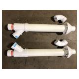 Lot of Rheem 3 in. PVC Horizontal or Vertical Concentric Vent Termination Kit for High Efficiency Tankless Gas Water Heaters   Customer Returns See Pictures