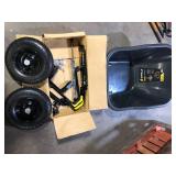 Gorilla 8 cu. ft. Dual-Wheel Wheelbarrow, Pro-Grade Poly Bucket, Steel Handles, Dual 16 in. Pneumatic Wheels, Easy-Dump Design Missing Pieces Customer Returns See Pictures