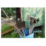 Assorted Rakes and Shovels