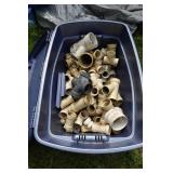 Large Bin of PVC Connectors