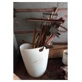 Assorted Rakes and Shovels