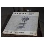 Vintage Toro 12" Drill Press with Stand
