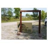 Large Wood Frame Outdoor Sign