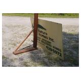 Large Wood Frame Outdoor Sign