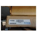 Large Assortment of Gas Fireplace Parts with Shelf