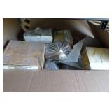 Large Assortment of Gas Fireplace Parts with Shelf