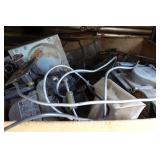 Large Assortment of Gas Fireplace Parts with Shelf