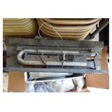 Large Assortment of Gas Fireplace Parts with Shelf