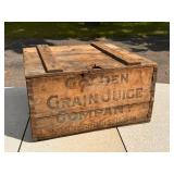 Golden Grain Juice Company Wood Crate