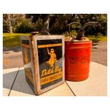 Lot of Dutch Boy Pure Linseed Oil Can, SAE 10w 40 cannister