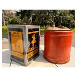 Lot of Dutch Boy Pure Linseed Oil Can, SAE 10w 40 cannister