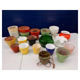 Lot of 22 vintage planter pots