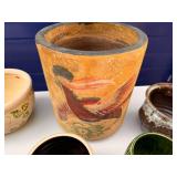 Lot of 8 planter pots medium to large in size