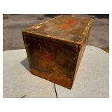 Uno Tea wood box with paper label - Japanese