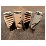 Lot of 4 Ying & Yang wood cabinets with doors