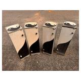 Lot of 4 Ying & Yang wood cabinets with doors