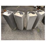 Lot of 4 Ying & Yang wood cabinets with doors