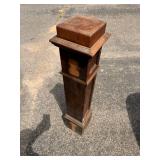 Antique wood banister post