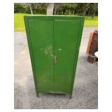 Green metal cabinet