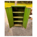 Green metal cabinet