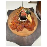 Taxidermy Lot deer head, pheasant head, bull skull