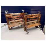 Pair of Antique Anchor brand clothing wringers