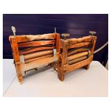 Pair of Antique Anchor brand clothing wringers