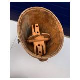 Antique Primitive wood butter churn 5 gallon