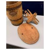 Antique Primitive wood butter churn 5 gallon