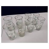 Set of 8 Libby Atomic fish glass tumbers