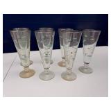 Lot of 7 Libby Atomic Fish, Pilsner glasses