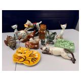 Lot of Vintage cat figurines