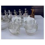 Vintage Sunkist Reamer glass juicer and cruiquet lot