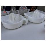 Vintage Sunkist Reamer glass juicer and cruiquet lot