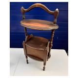 Vintage Wood Telephone Stand