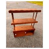 Vintage Wood Hanging Cabinet - Home Decor