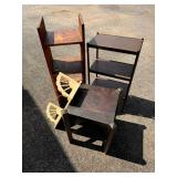 Wood shelving plus stand