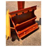 Wood Shelving and Pedestal Lot