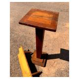 Wood Shelving and Pedestal Lot