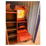 Antique Cherry Wood Secretary Desk & Cabinet