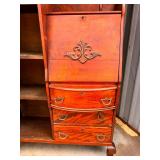 Antique Cherry Wood Secretary Desk & Cabinet