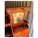 Antique Cherry Wood Secretary Desk & Cabinet