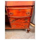 Antique Cherry Wood Secretary Desk & Cabinet