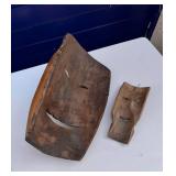 Two Wood Tiki Masks