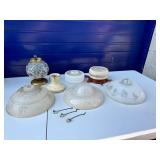 Six Vintage Ceiling Light Covers